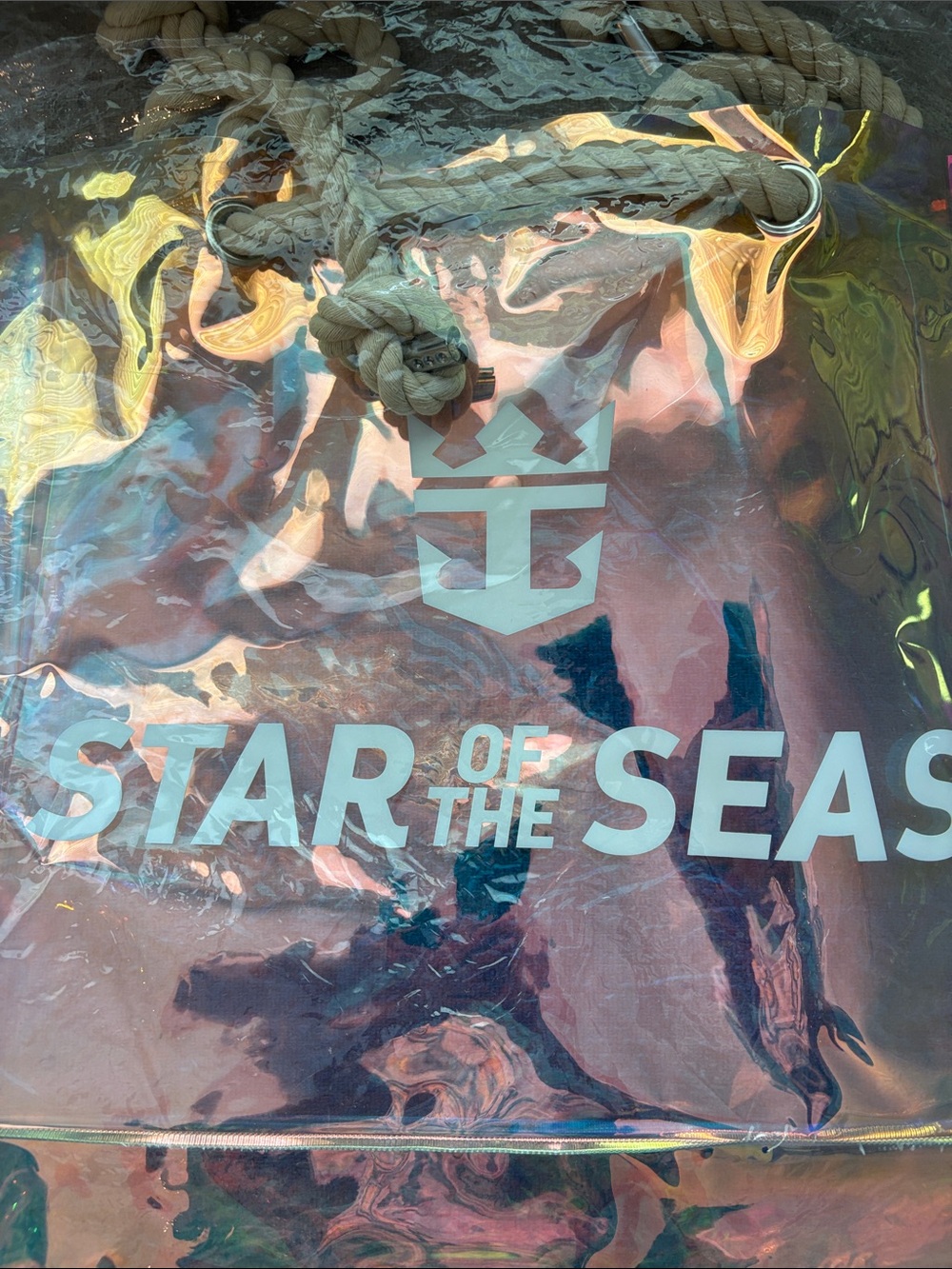 NIB Royal Caribbean Star of the Seas Inaugural Holographic Beach Tote - Picture 3 of 4